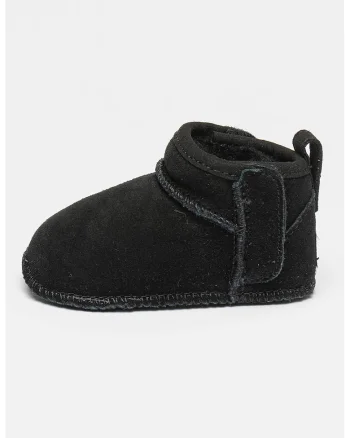 Cizme scurte de piele intoarsa Classic Ultra Mini, Negru