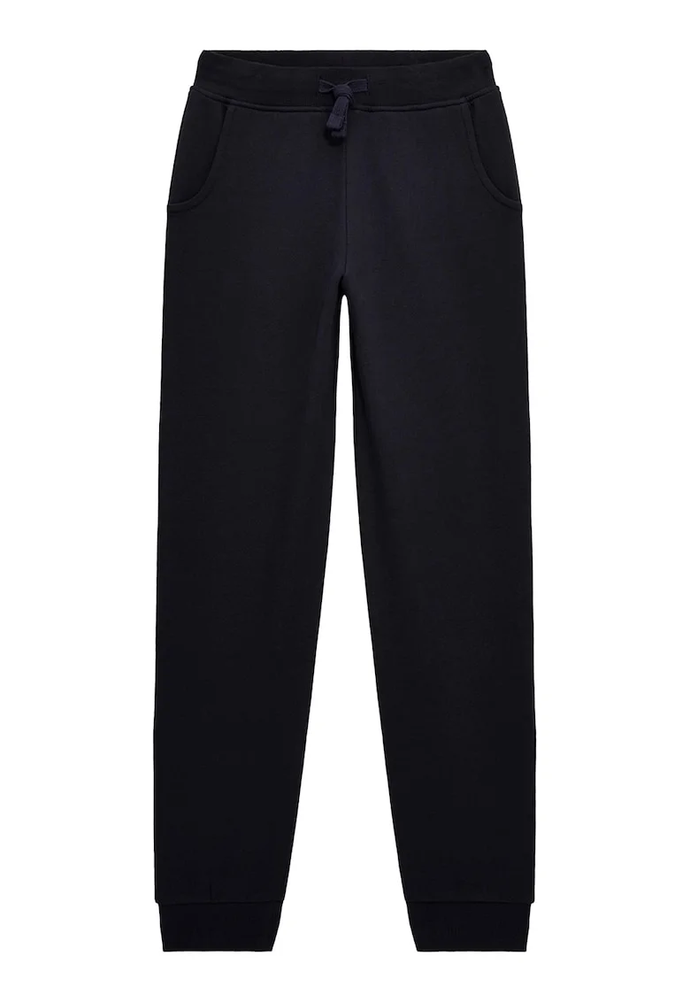 Pantaloni de trening de bumbac talie ajustabila, Albastru inchis/Bleumarin
