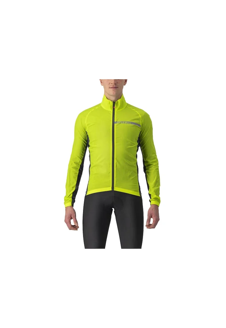 Jacheta Squadra Stretch,  Nylon, Galben fosforescent/Gri inchis, Verde lime