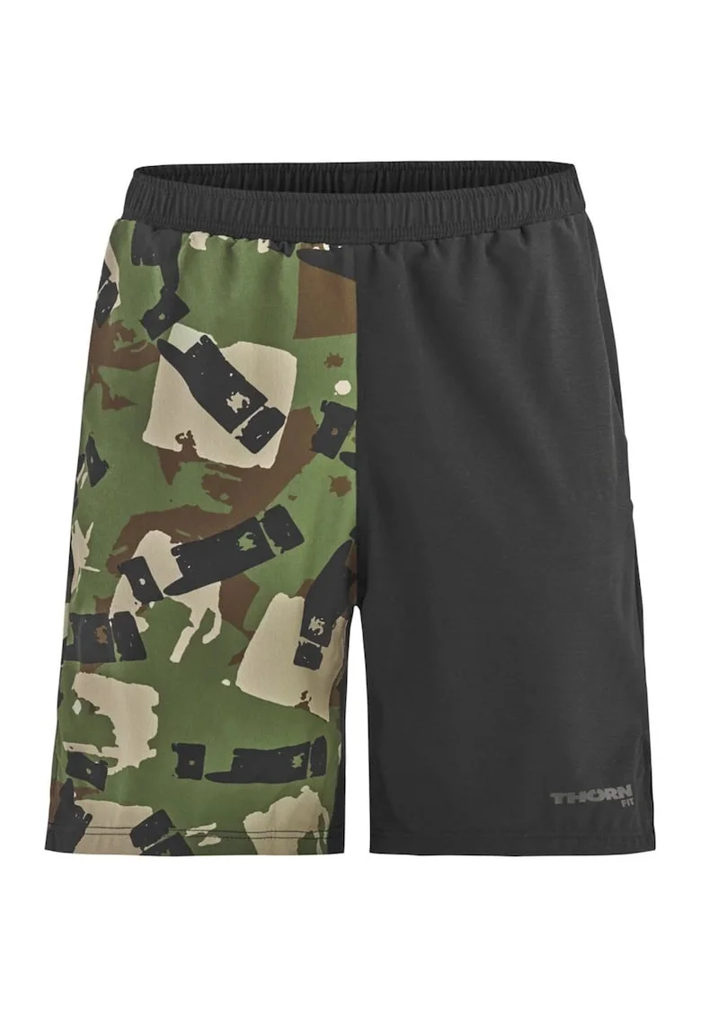 Pantaloni scurti de antrenament barbati, Camo, uscare rapida, poliester