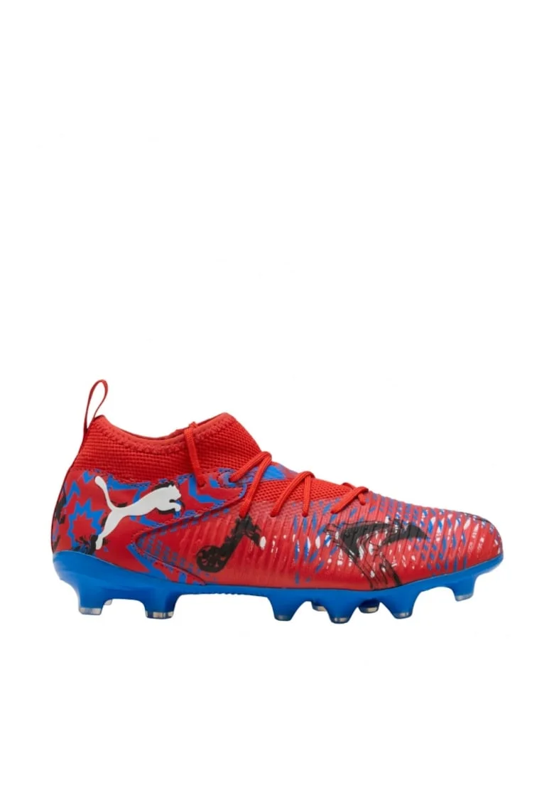 Pantofi sport copii,  Future 8 Match Playmakers, FG/AG 108750 01, rosu/albastru