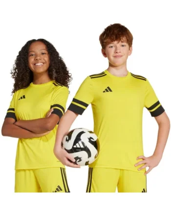 Tricou sport copii,  Squadra 25, galben, poliester reciclabil