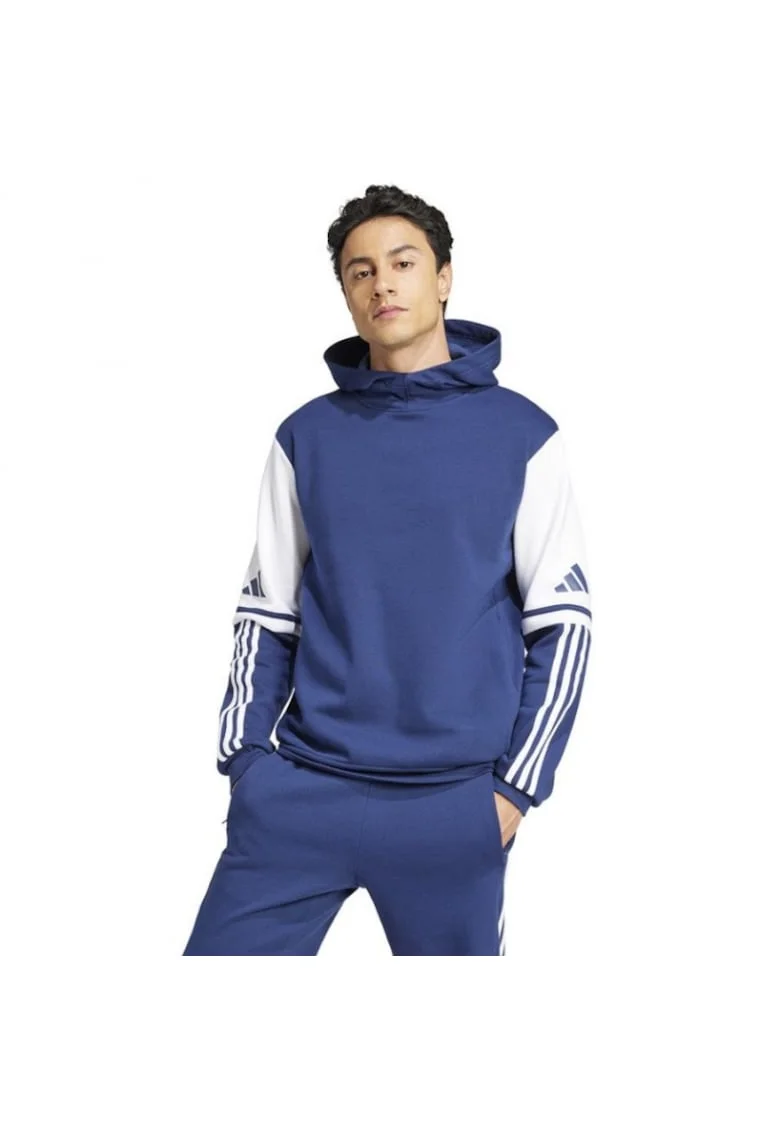 Hanorac sport barbati,  hanorac cu gluga, albastru, fara fermoar