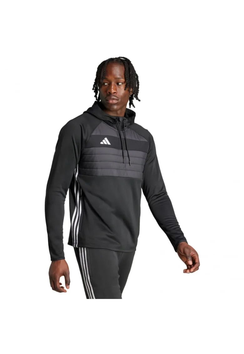 Hanorac sport barbati,  Tiro 25 Essentials, iarna, negru, material calduros
