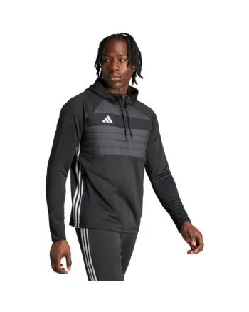 Hanorac sport barbati,  Tiro 25 Essentials, iarna, negru, material calduros