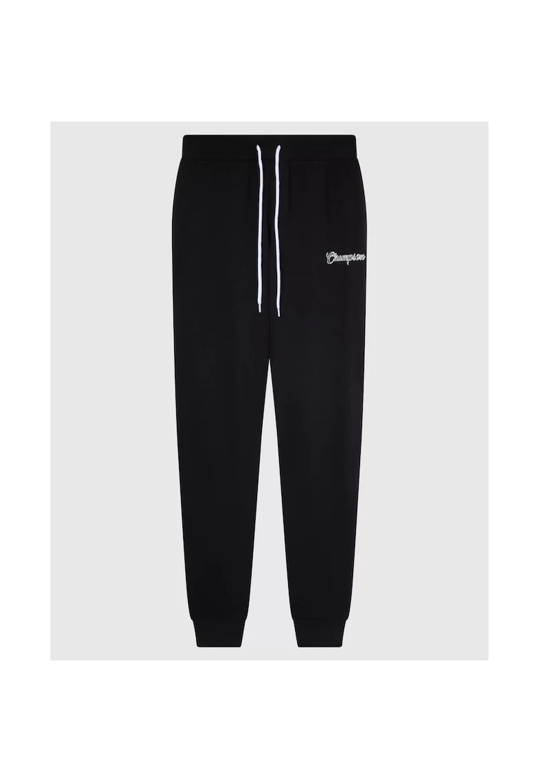 Pantaloni dama,  Graphic Rib Cuff, Negru, Negru