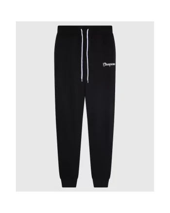 Pantaloni dama,  Graphic Rib Cuff, Negru, Negru