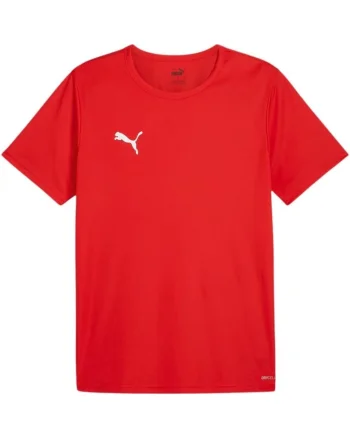 Tricou barbati  maneca scurta, rosu, poliester, fotbal
