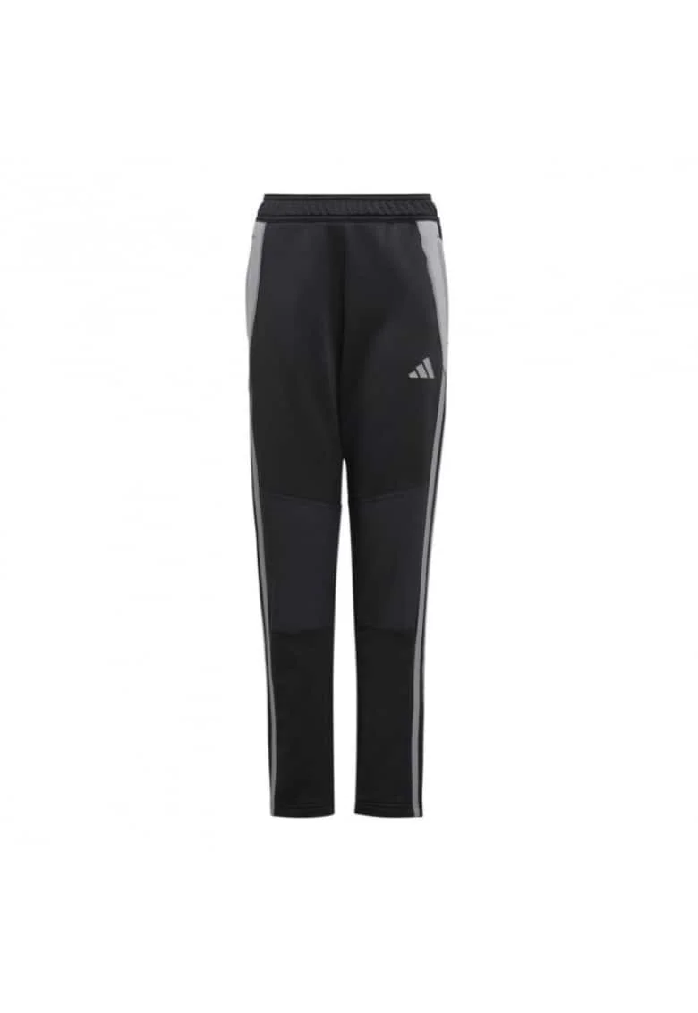 Pantaloni sport copii,  croiala lejera, negru, poliester,