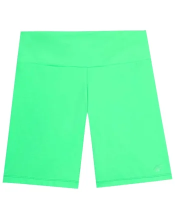 Colanti scurti sport dama WSS24TTIGF151, 4F, Poliamida/Elastan, Verde