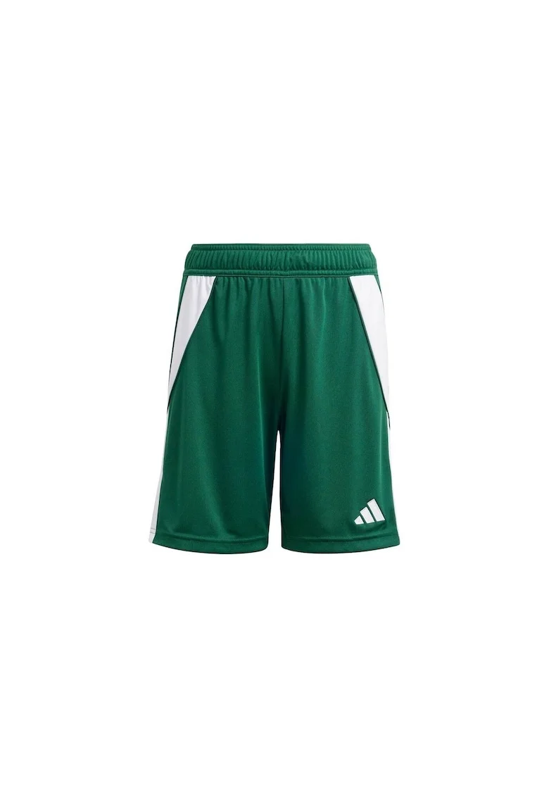 Pantaloni scurti,  Tiro 24 Jr, talie elastica, tehnologie Aeroready, verde, poliester reciclat