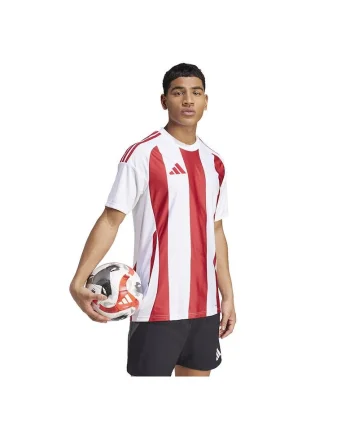 Tricou sportiv,  24 JSY, alb-rosu, material usor, croiala slim