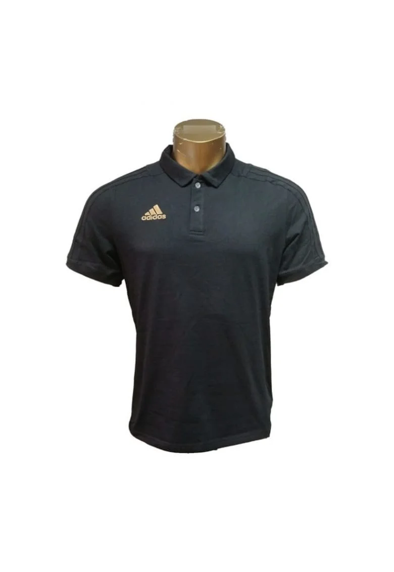Tricou polo,  bumbac, negru, pentru fotbal, barbati,