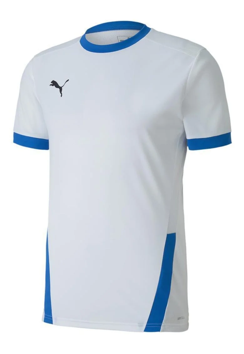 Tricou sport barbati  teamGOAL, poliester, alb/albastru