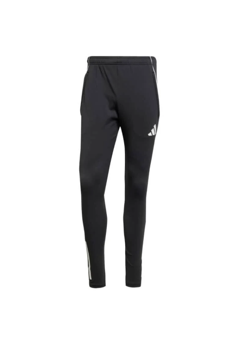Pantaloni sport barbati,  Tiro 25 Iw0415, croiala ajustata, negru, textil