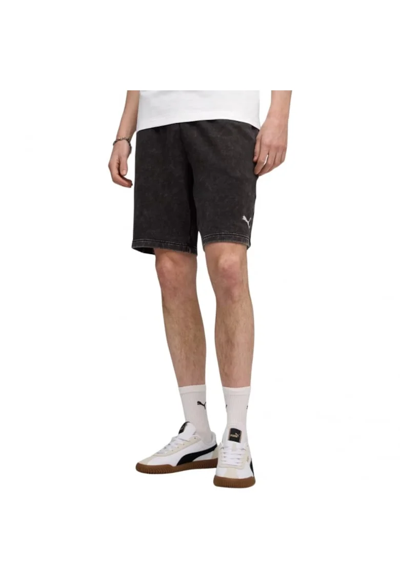 Pantaloni sport barbati,  Ess Elevated Relaxed Wash, negru, bumbac