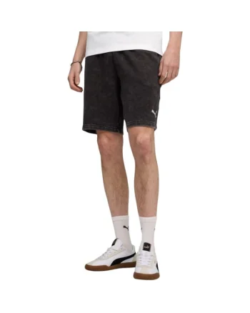 Pantaloni sport barbati,  Ess Elevated Relaxed Wash, negru, bumbac