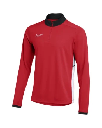 Bluza sport barbati,  cu fermoar 1/2, rosu, material Dri-fit