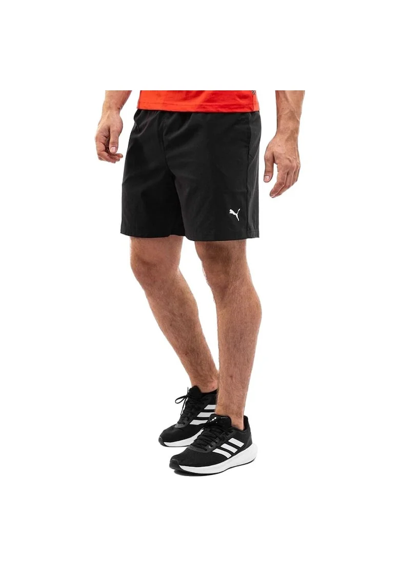 Pantaloni sport  scurti, negri, sintetici