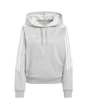 Hanorac sport pentru dama  Tiro 24, cu gluga, bumbac/poliester, gri