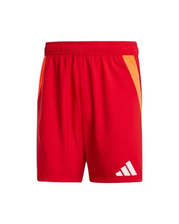 Pantaloni scurti sport,  Tiro 24, talie elastica, rosu, poliester reciclat