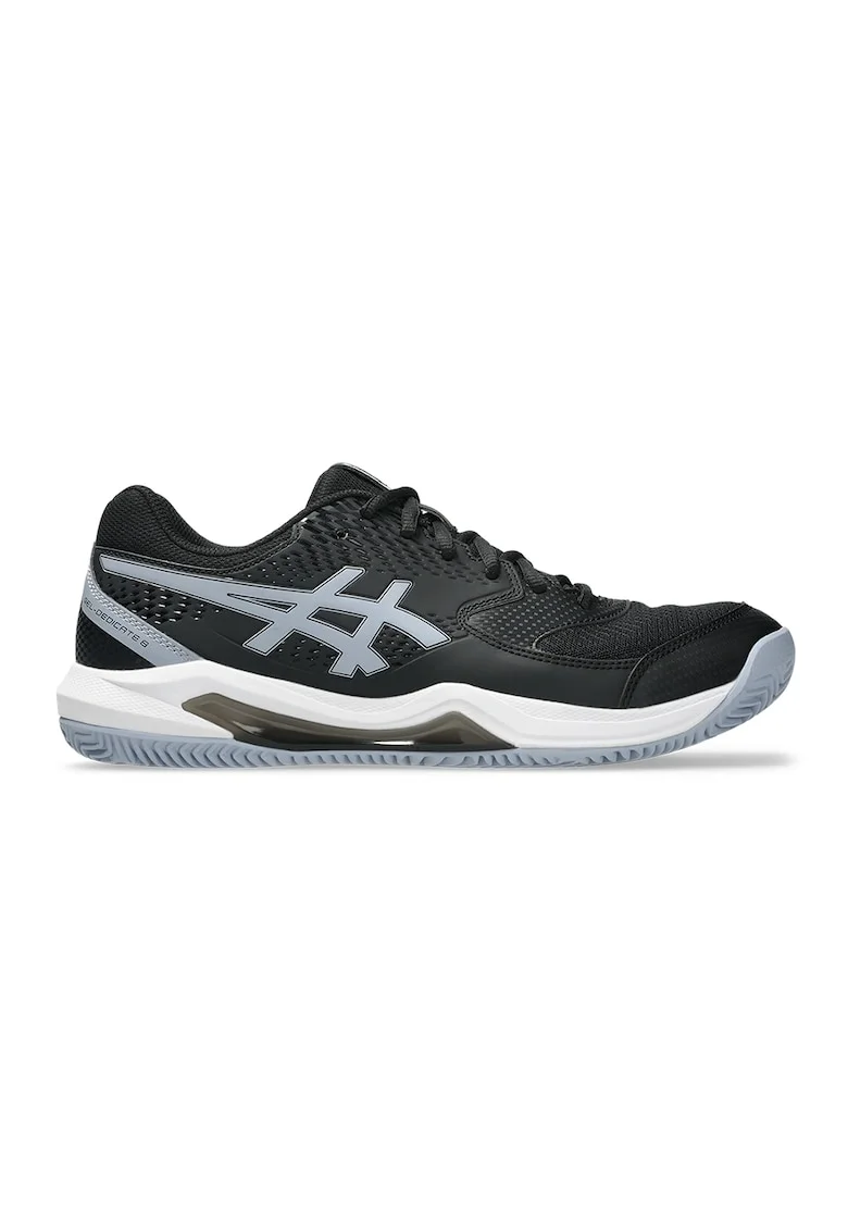 Pantofi cu logo, pentru tenis Gel-Dedicate 8, Negru/Gri cenusiu