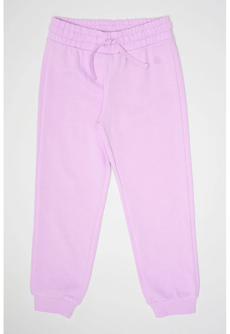 Pantaloni de trening din bumbac cu snur in talie, Violet/Lila