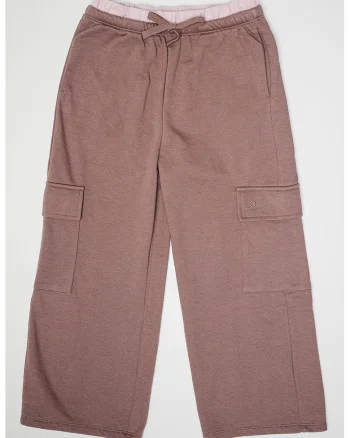 Pantaloni cargo din amestec de bumbac, Maro pamantiu