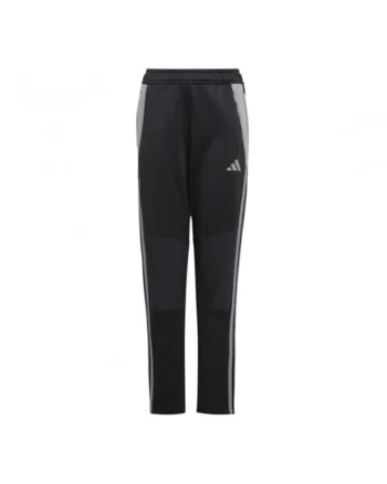 Pantaloni sport copii,  croi lejer, negru, poliester