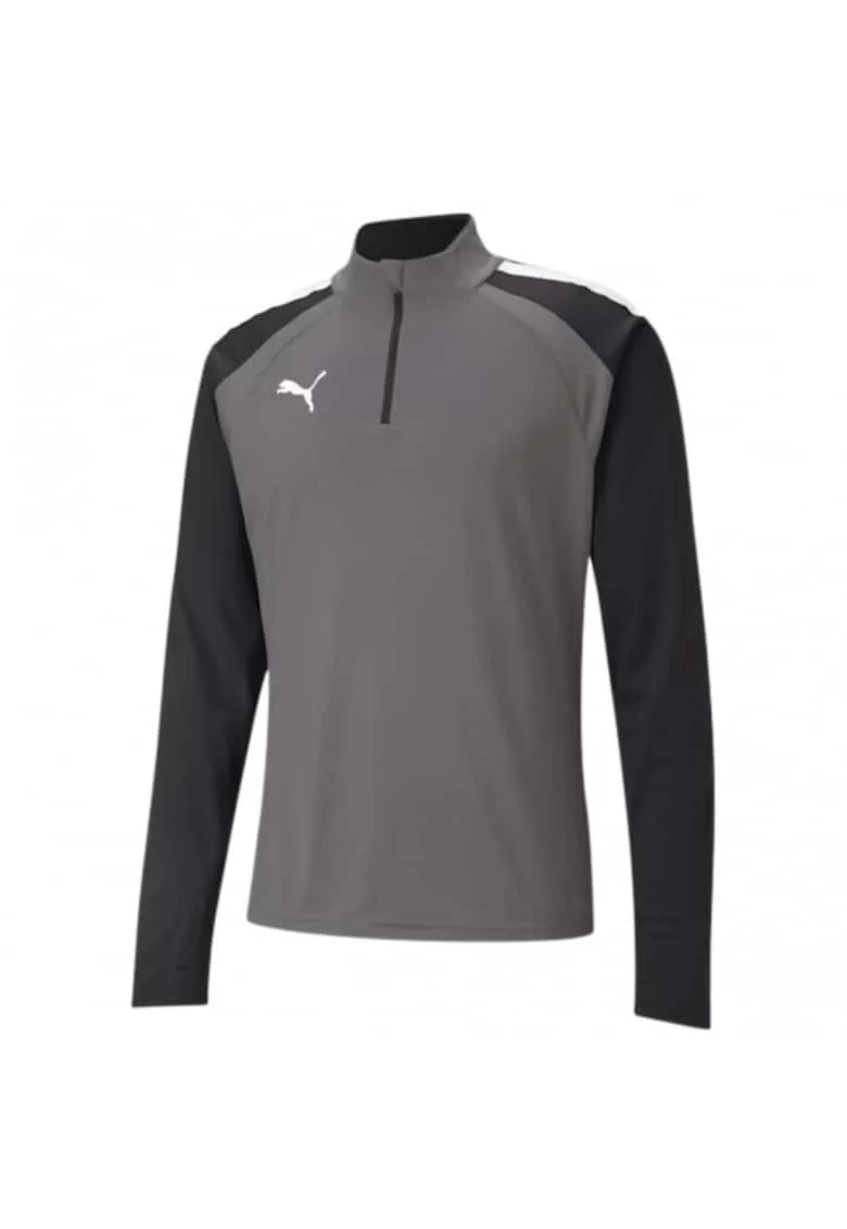 Bluza sport barbati,  Teamliga 657236 13, cu fermoar 1/2, gri/negru