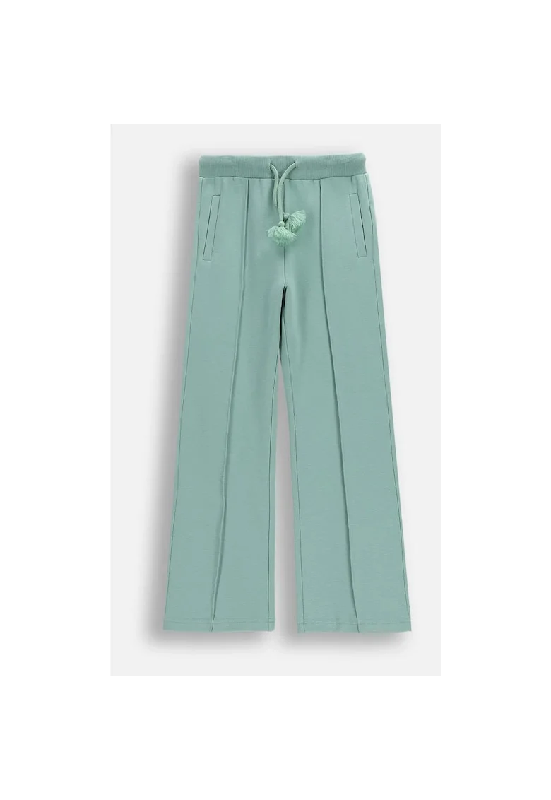Pantaloni  verzi, crac evazat, Verde
