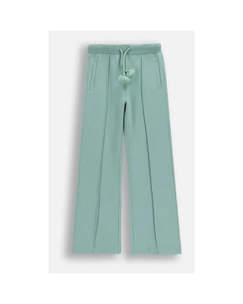 Pantaloni  verzi, crac evazat, Verde