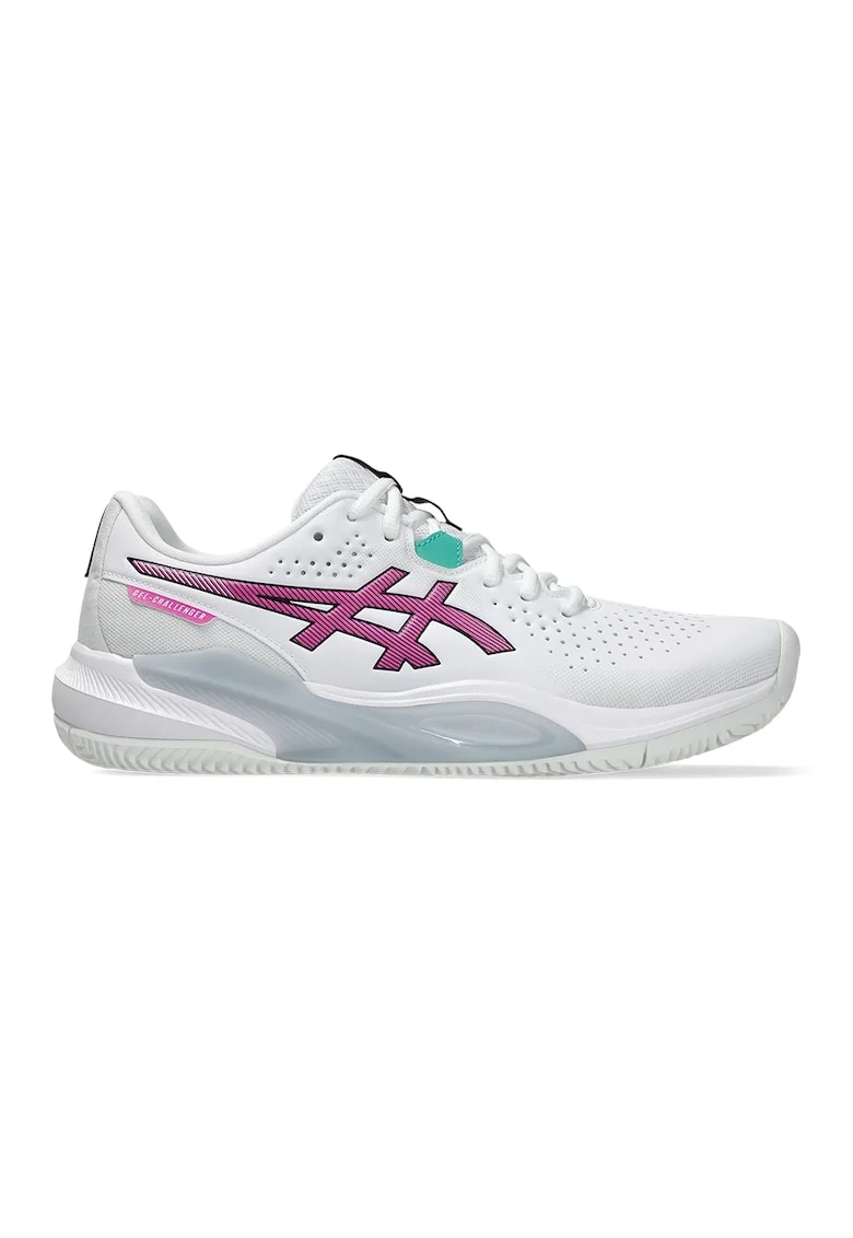 Pantofi cu logo, pentru tenis Gel-Challenger 15, Alb/Fucsia