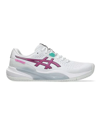 Pantofi cu logo, pentru tenis Gel-Challenger 15, Alb/Fucsia