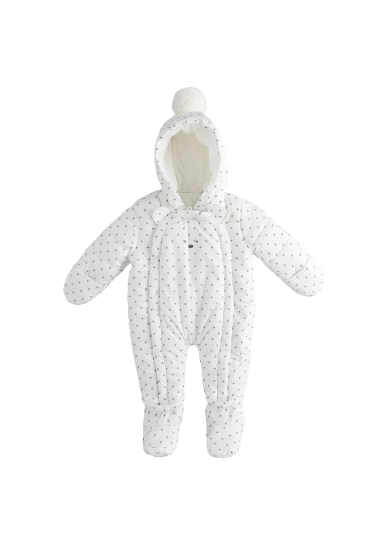 Combinezon unisex nou-nascut ,  4.3297, Alb/Gri