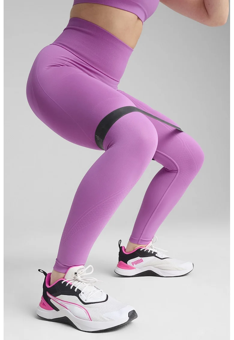 Colanti fara cusaturi pentru fitness Shapelux, Roz deschis