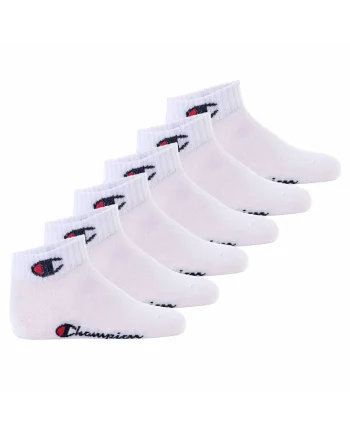 Set de sosete scurte cu logo - 6 perechi, Alb,