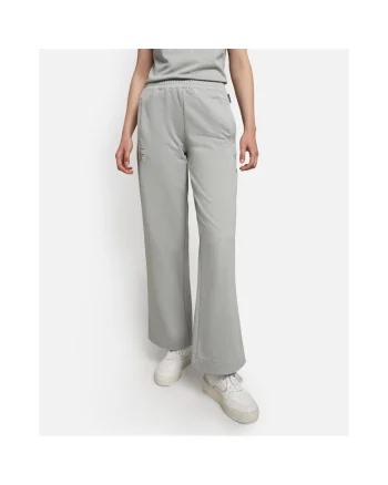 Pantaloni din amestec de bumbac cu talie medie,