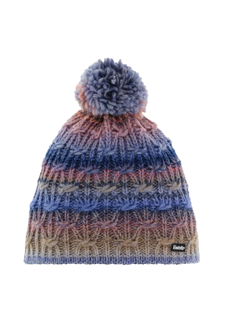 Caciula schi  Anka Pompon, Violet/Albastru