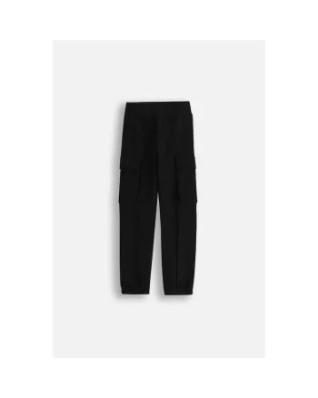 Pantaloni sport cu buzunare cargo si talie elastica