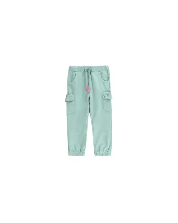 Pantaloni sport fete,  bumbac, verde