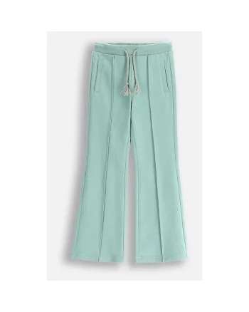 Pantaloni sport,  WC5120101DGK-027, bumbac, croiala evazata, snur reglabil, verde