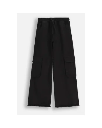 Blugi largi pentru copii,  WC5119101MGJ-021, denim/bumbac, negru