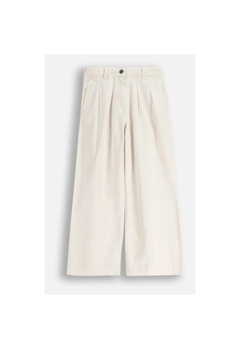 Pantaloni copii,  Jeans cu craci largi, Ecru,