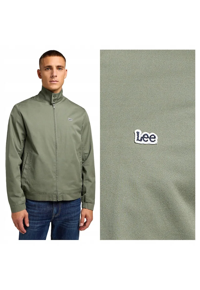 Jacheta Barbati,  Harrington Jacket, Regular Fit, Design Clasic, Fardwqfa Gluga, Fermoar, Bumbac, M, Verde, Verde