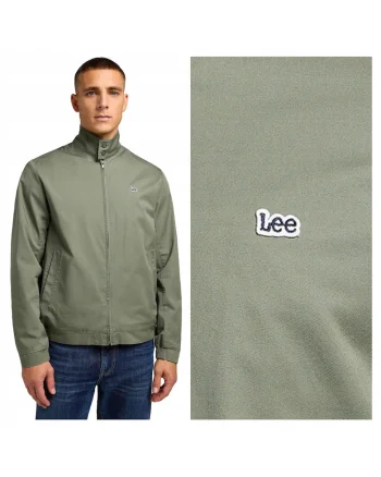 Jacheta Barbati,  Harrington Jacket, Regular Fit, Design Clasic, Fardwqfa Gluga, Fermoar, Bumbac, M, Verde, Verde