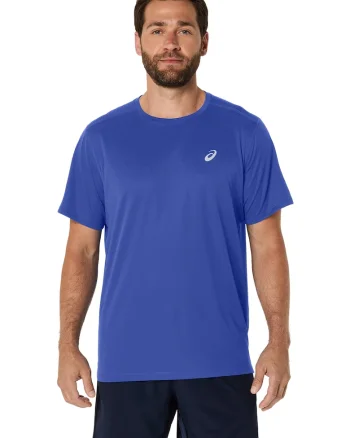 Tricou cu logo, pentru alergare Core SS, Bleumarin