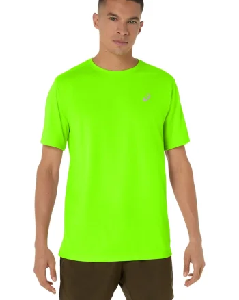 Tricou cu logo, pentru alergare Core SS, Verde electric