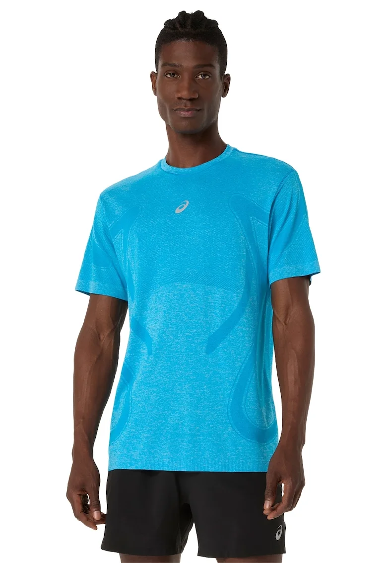 Tricou pentru alergare, fara cusaturi Road SS, Turcoaz