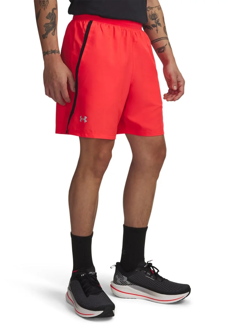 Pantaloni scurti pentru alergare Launch 7'', Negru/Rosu vermillion
